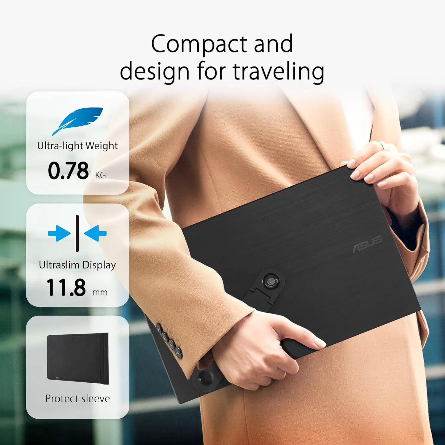 [最新產品] ASUS 15.6" ZenScreen MB166CR FHD IPS (16:9) 可攜式螢幕