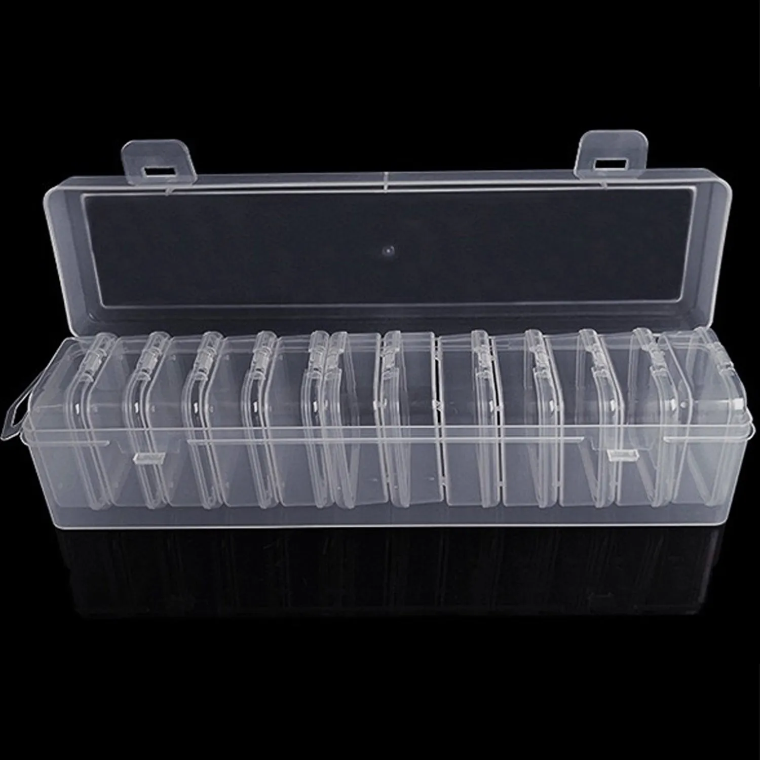 12 In 1 Slimline Clear Storage Box Set With Hanging