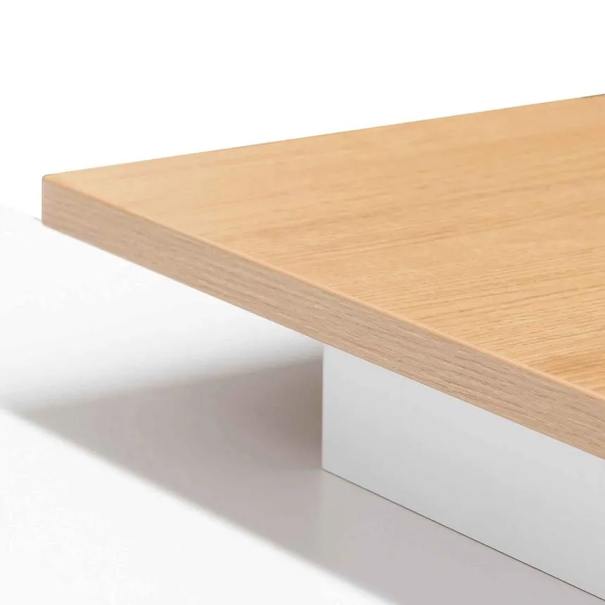 160cm Right Return Executive Office Desk - Natural