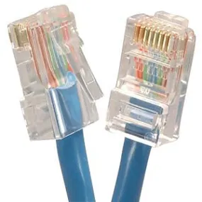1Ft Cat5E UTP Ethernet Network Non Booted Cable Blue