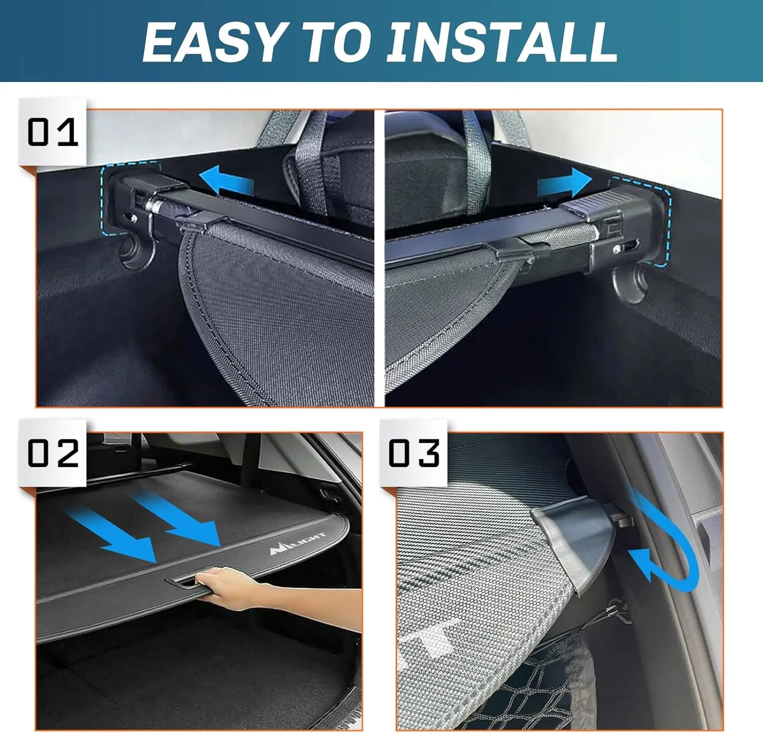 2021-2024 Hyundai Tucson Retractable Trunk Cargo Cover