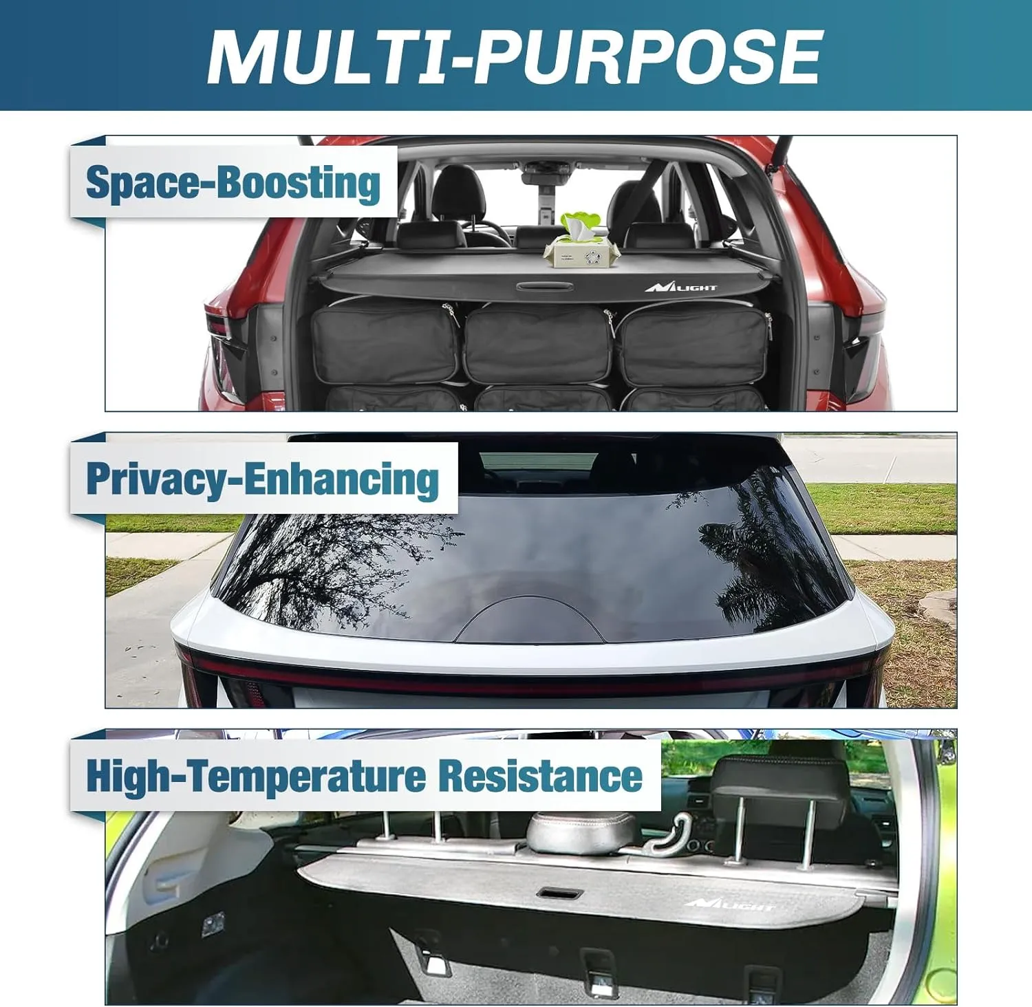 2021-2024 Hyundai Tucson Retractable Trunk Cargo Cover
