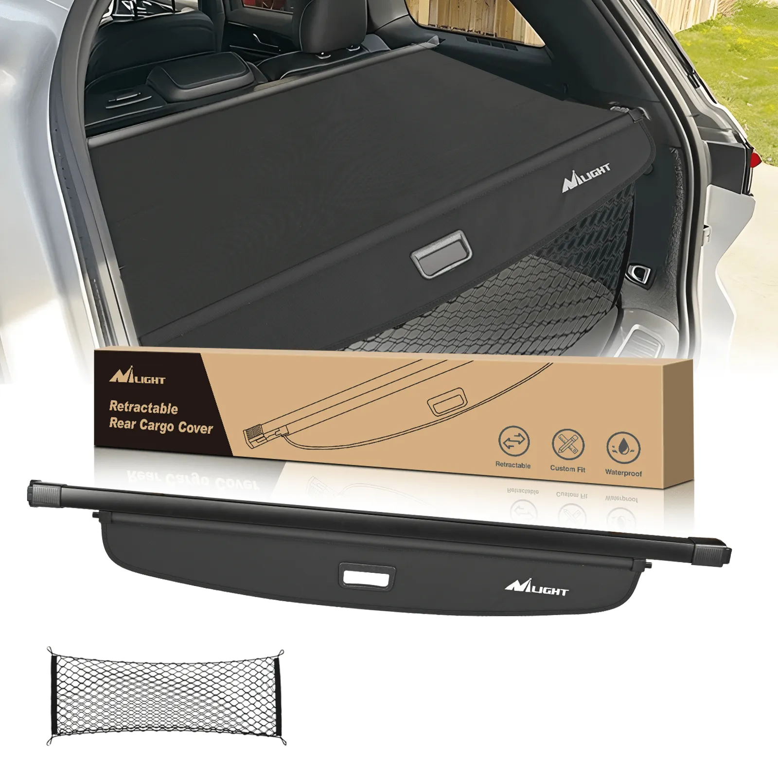 2022 2023 2024 Jeep Grand Cherokee 2 Row WL Trunk Cargo Cover