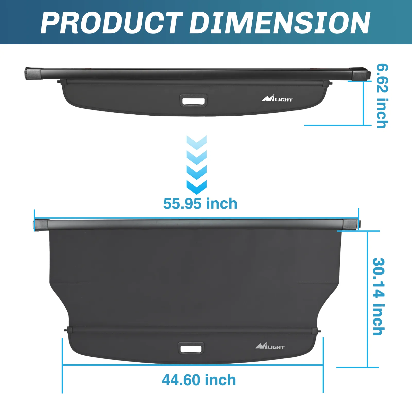 2022 2023 2024 Jeep Grand Cherokee 2 Row WL Trunk Cargo Cover