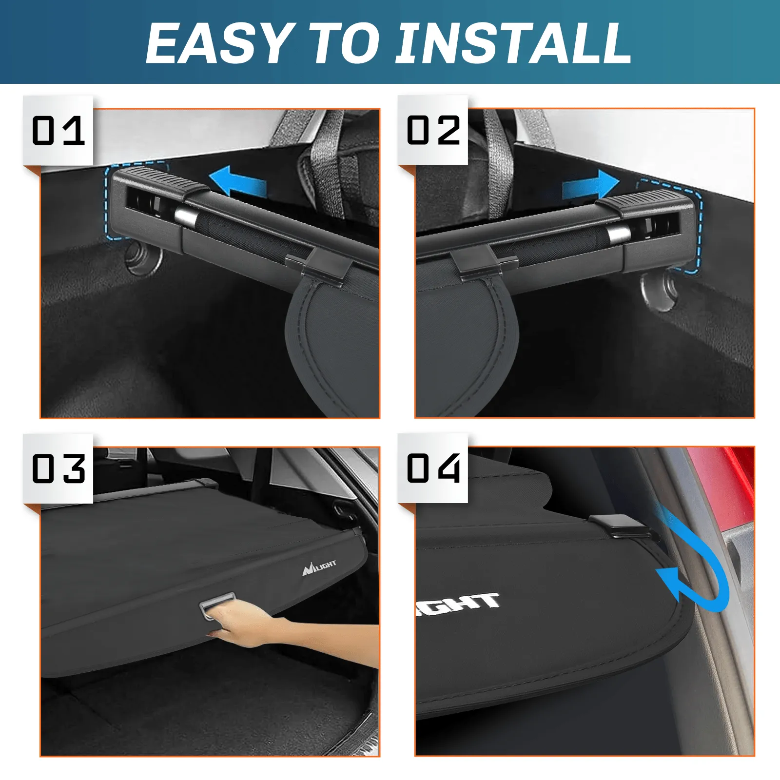 2022 2023 2024 Jeep Grand Cherokee 2 Row WL Trunk Cargo Cover