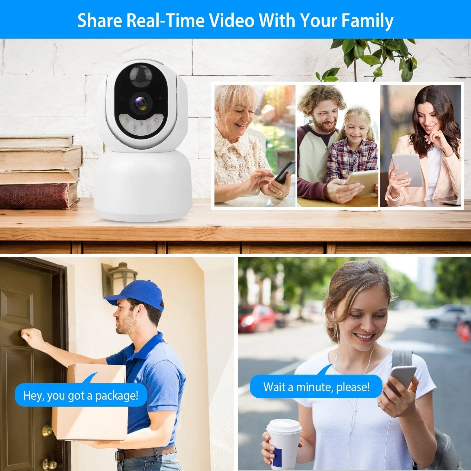 2.4G Wifi Solar Wireless 1080P Surveillance Camera with Flood Light Night Vision