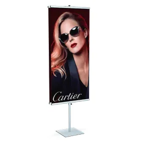 24" Wide ULTRA VALUE Poster Grip Snap-On Banner Stands for Posters or Banners