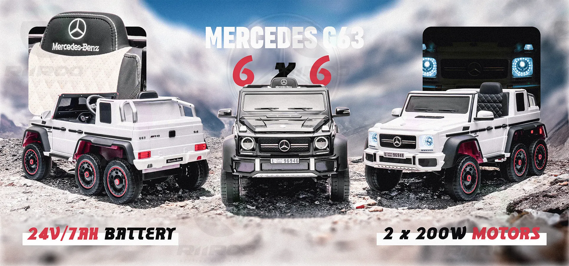 24V Mercedes Benz G63 AMG 6X6