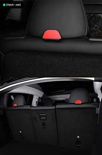 2nd Row Rear Seat Headrest Trunk Storage Hooks for Tesla Model Y (Gray Suede)