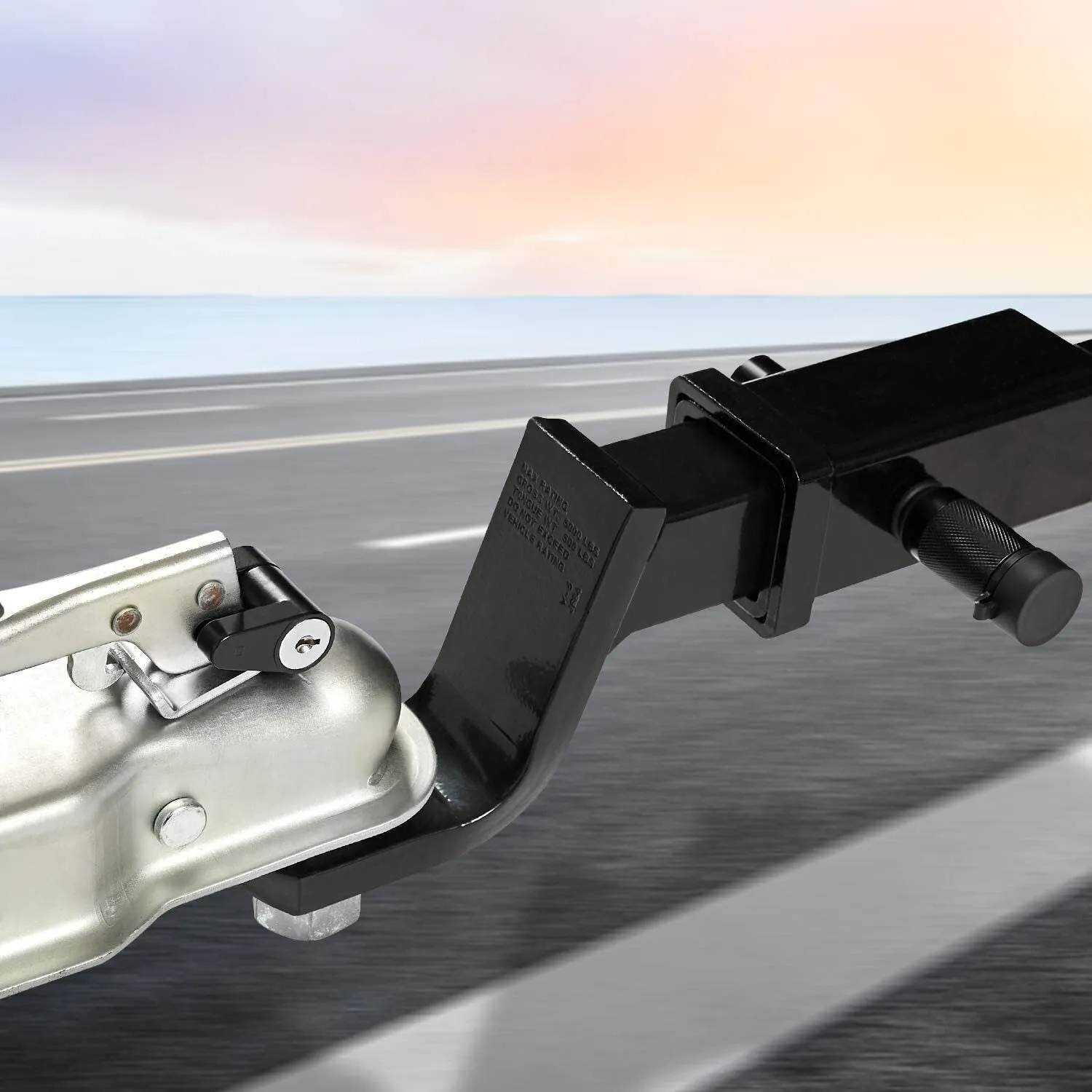 2pcs Trailer Hitch Receiver And Coupler Lock Kit Long Trailer