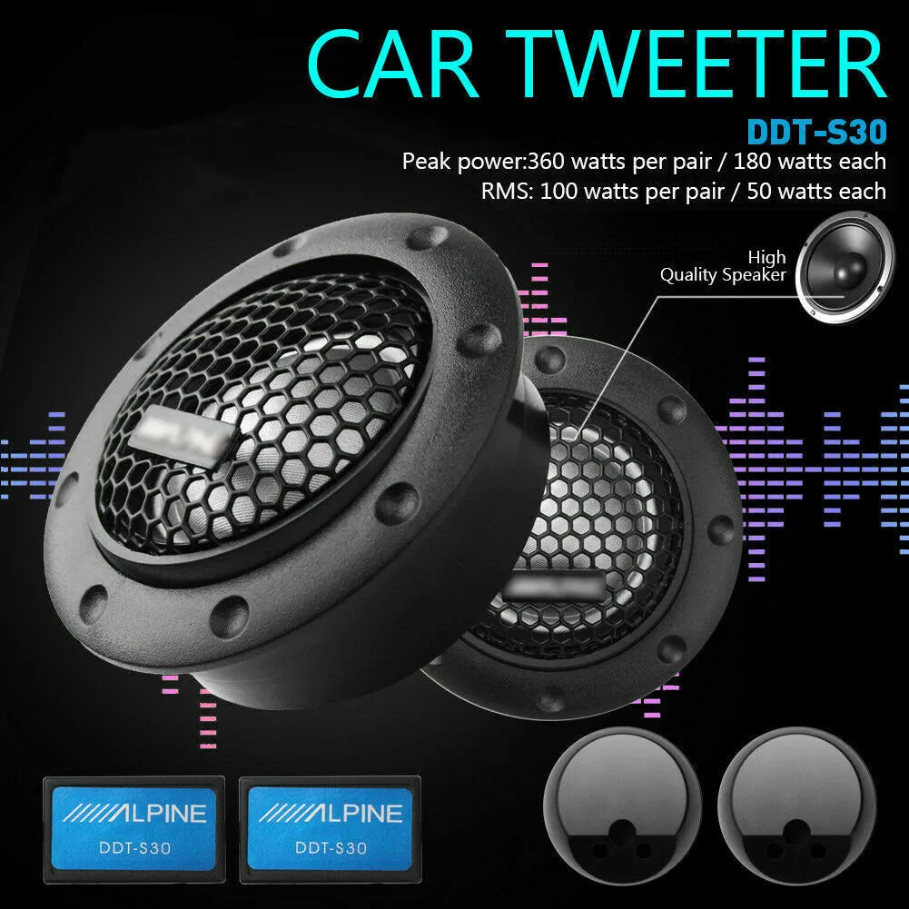 2PCS Tweeter Car Audio Silk Film For Car Modification 180W