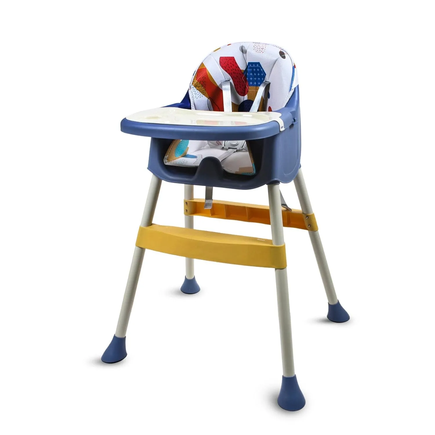3 In 1 Adjustable Feeding Booster High Chair Abstract - Blue