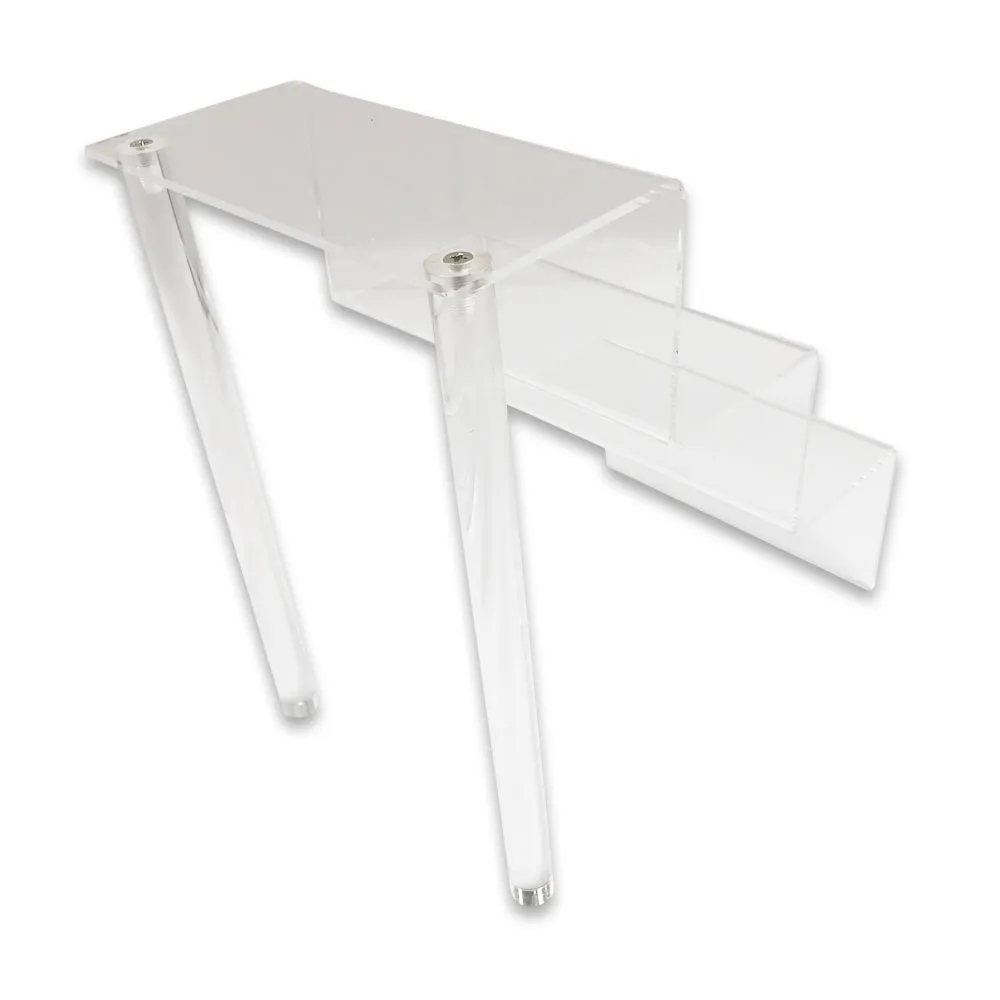 3 Tiers Clear Acrylic Glass Riser Step Display