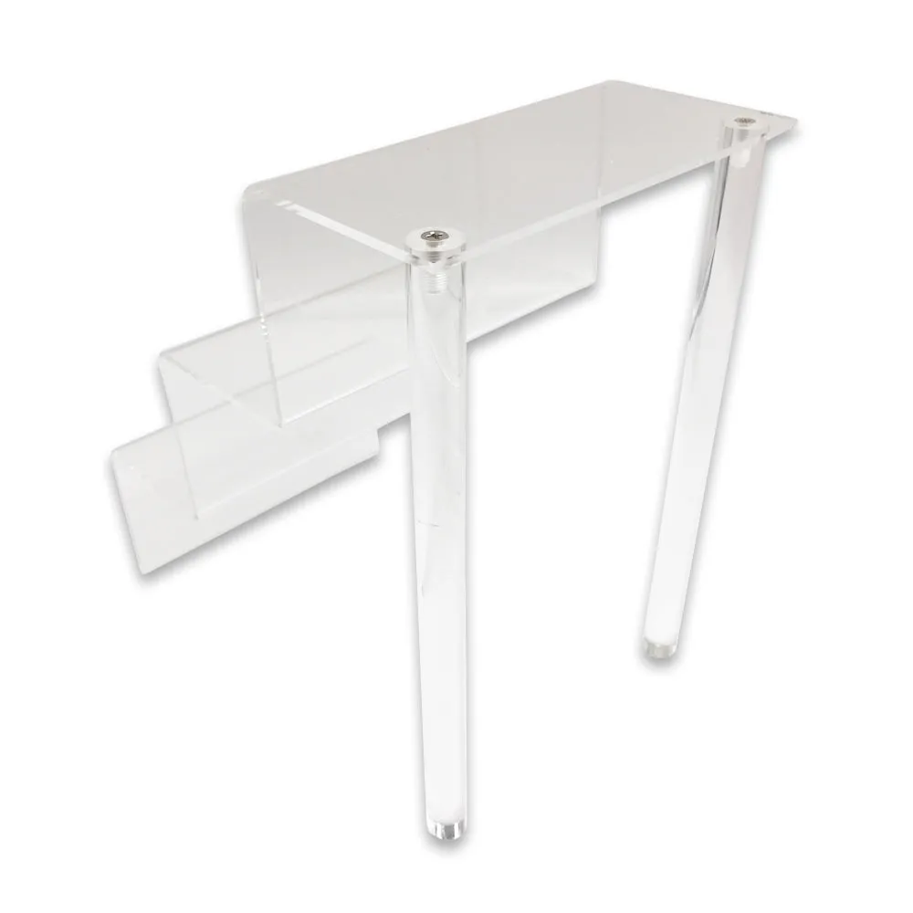 3 Tiers Clear Acrylic Glass Riser Step Display