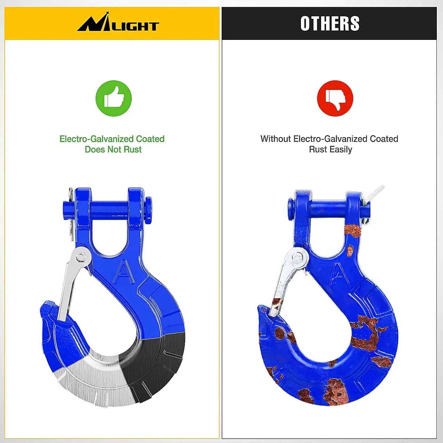 3/8 inch Grade 70 Winch Hook Blue