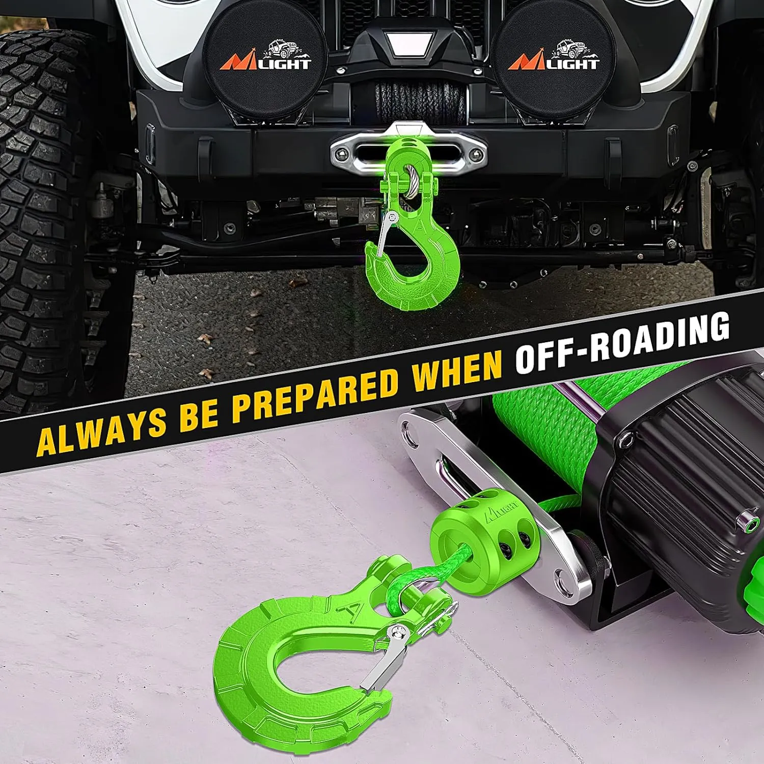 3/8 inch Grade 70 Winch Hook Green