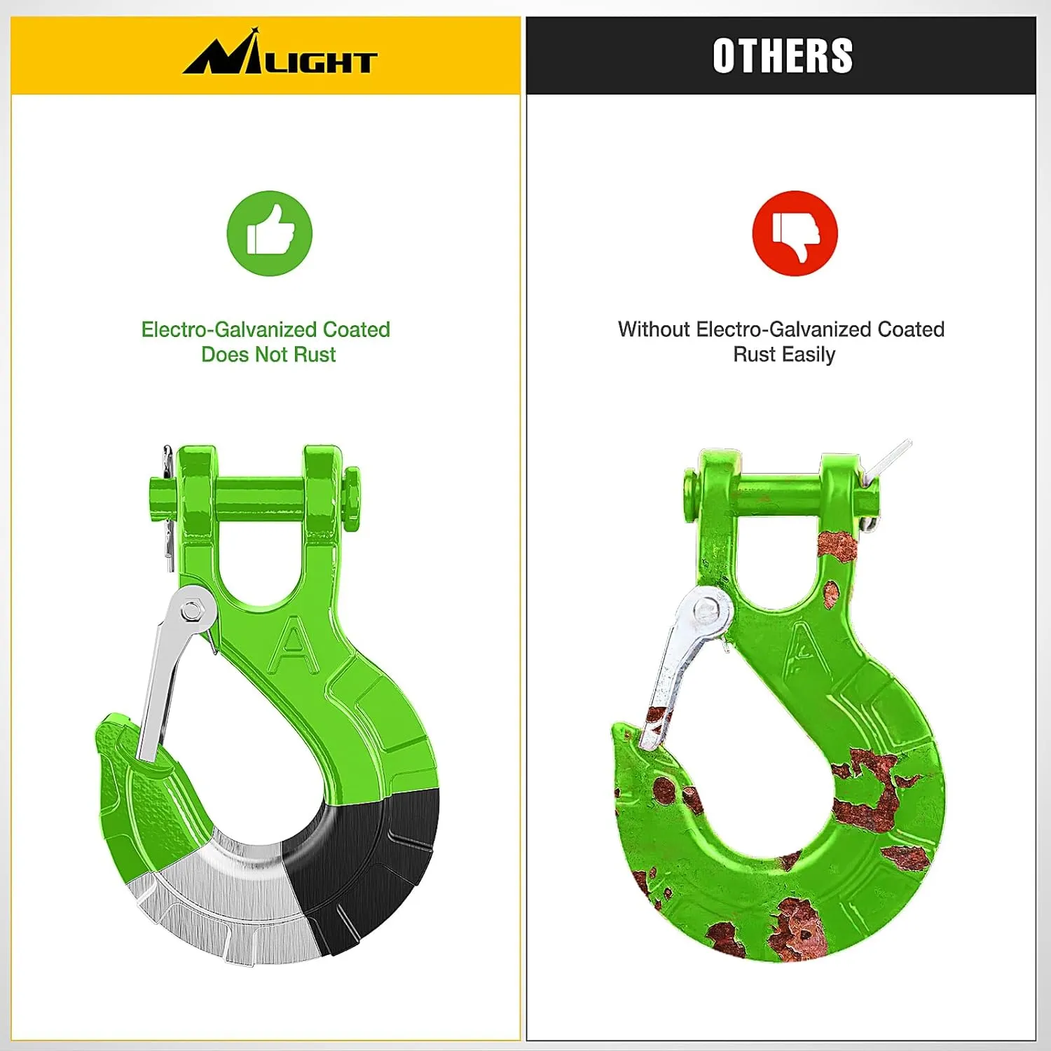 3/8 inch Grade 70 Winch Hook Green