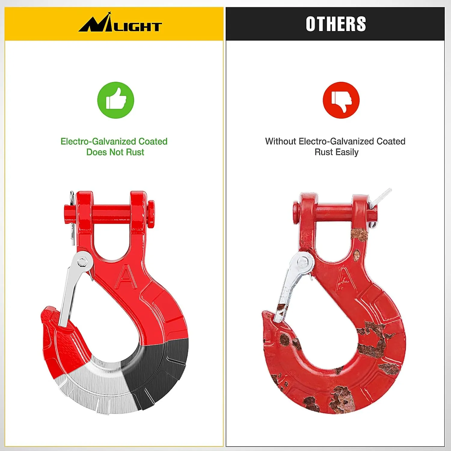 3/8 inch Grade 70 Winch Hook Red