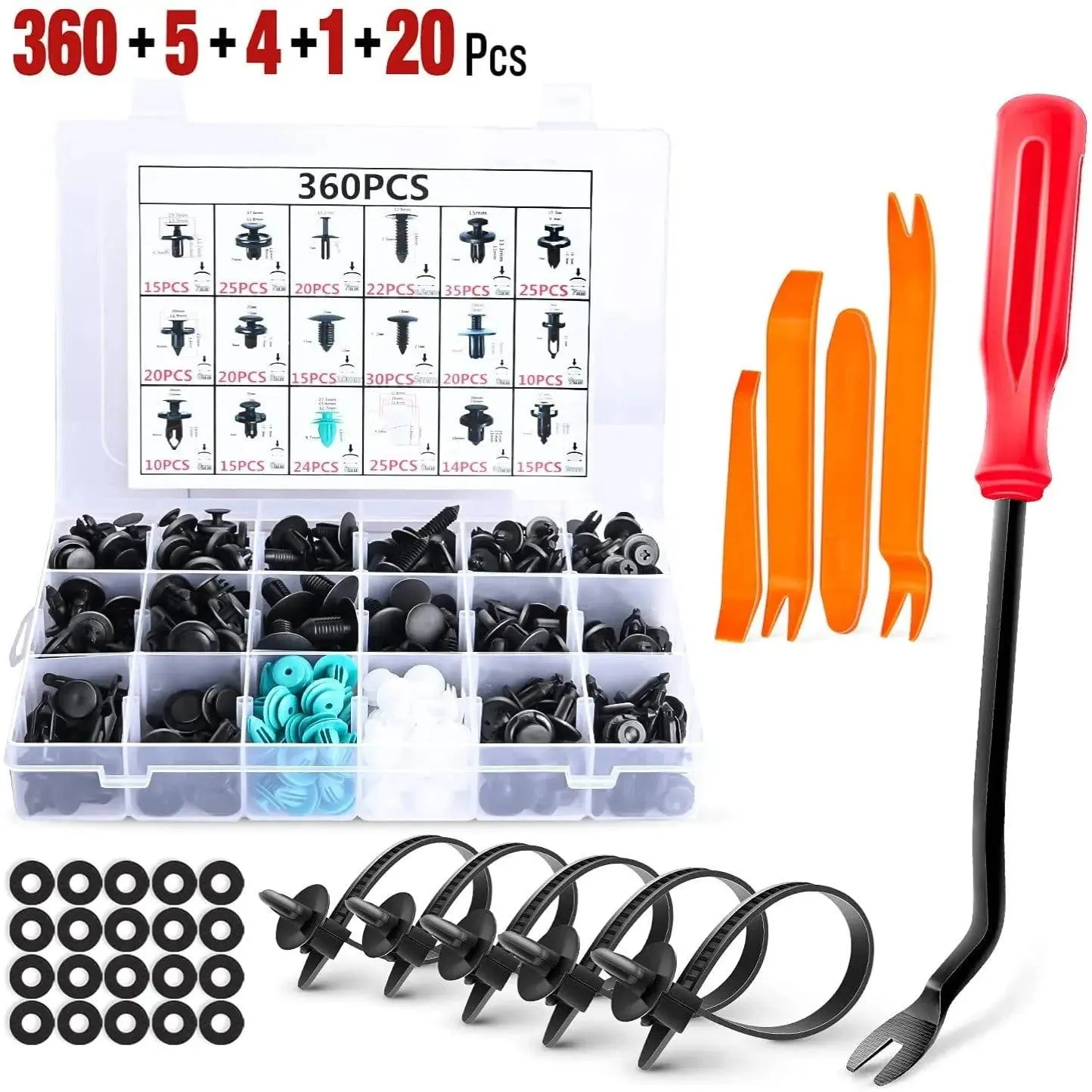 390 Pcs Bumper Retainer Clips Car Push Retainer Kit