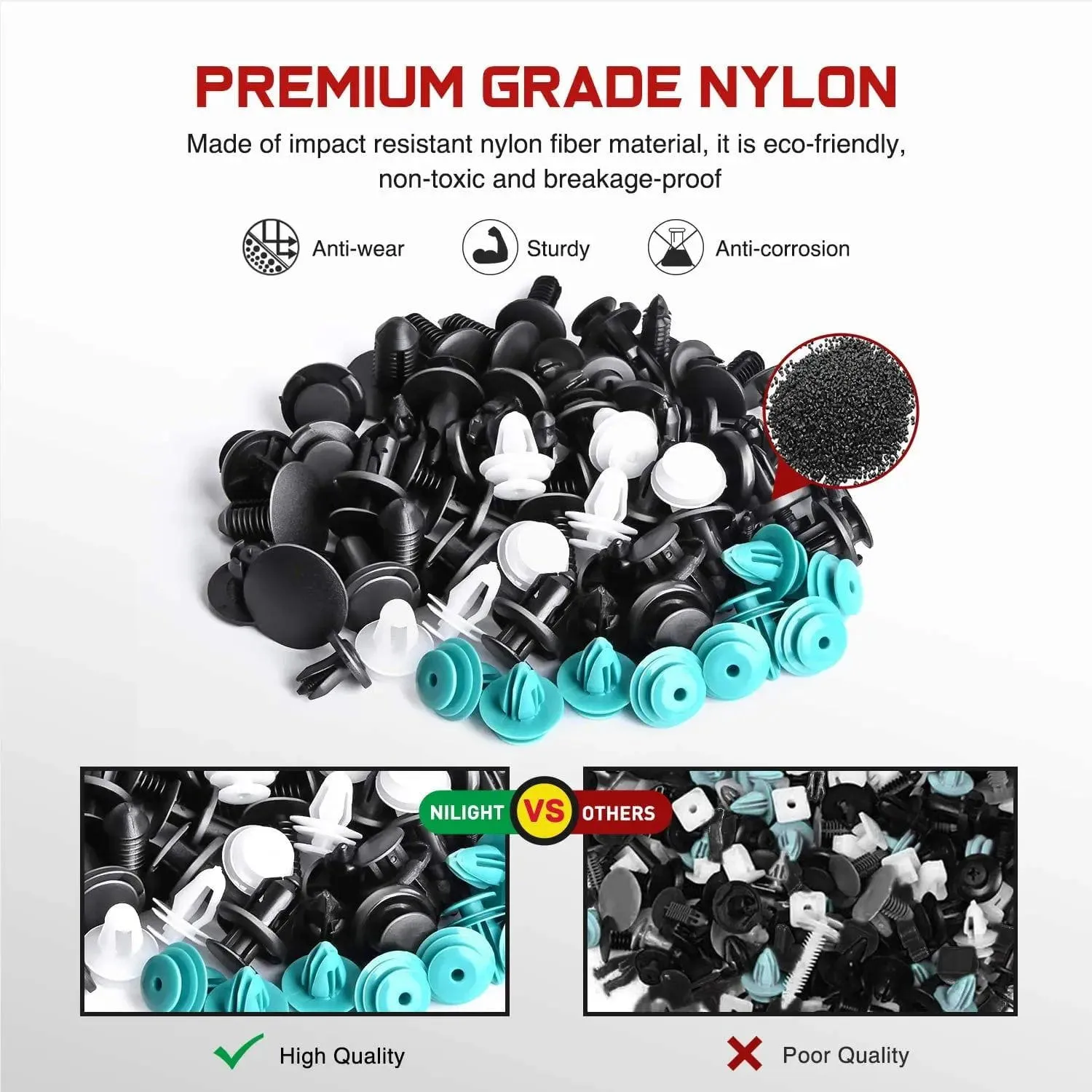 390 Pcs Bumper Retainer Clips Car Push Retainer Kit