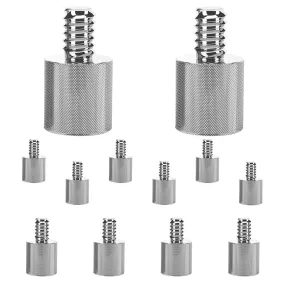 5 Core Mic Stand Adapter 12 Pieces 5/8 Female to 1/4 Inch Male Screw Thread Conversion Connector