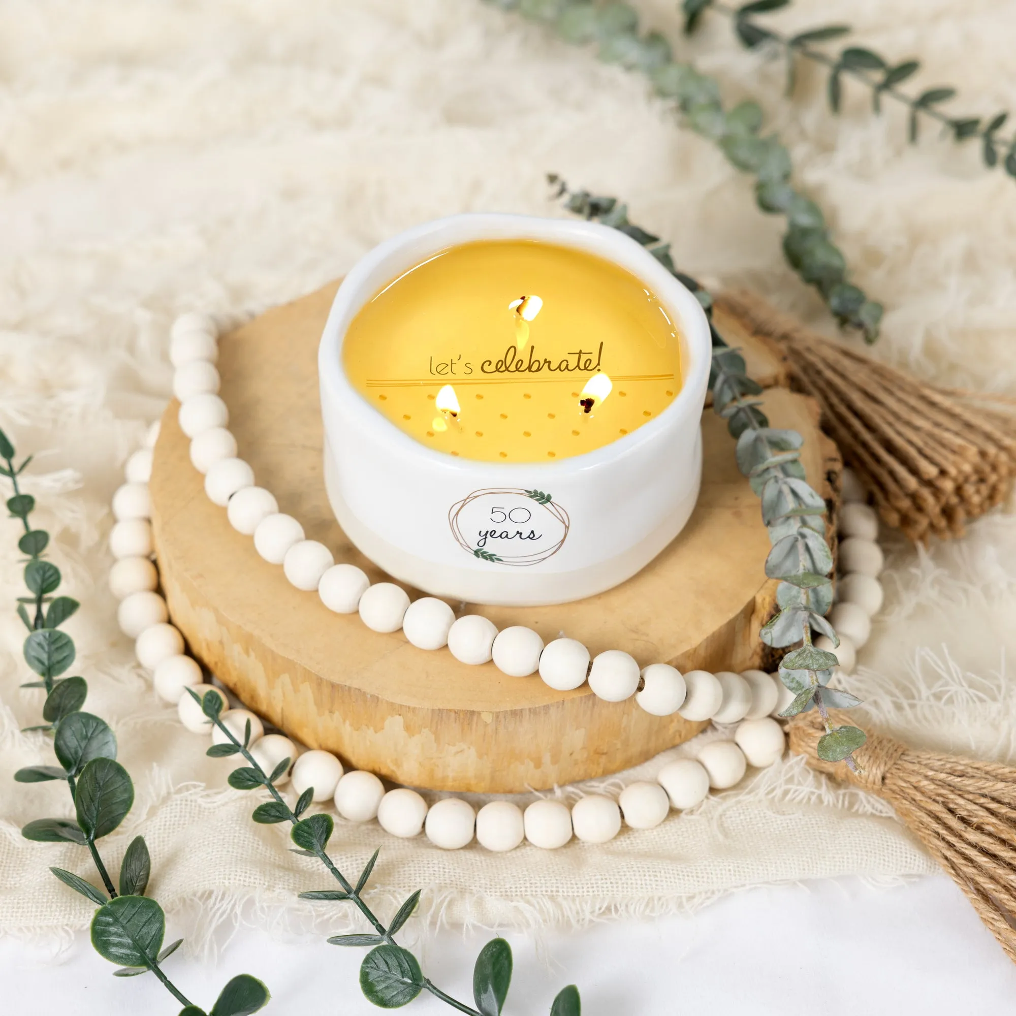 50 Years 8 oz - 100% Soy Wax Reveal Candle Scent: Tranquility