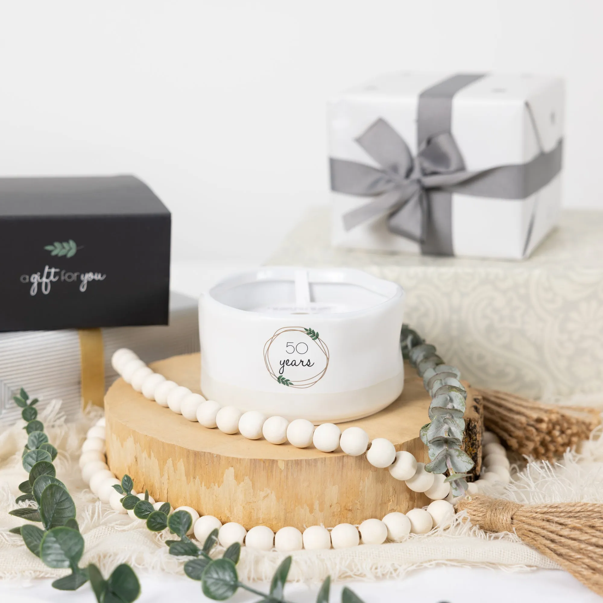 50 Years 8 oz - 100% Soy Wax Reveal Candle Scent: Tranquility