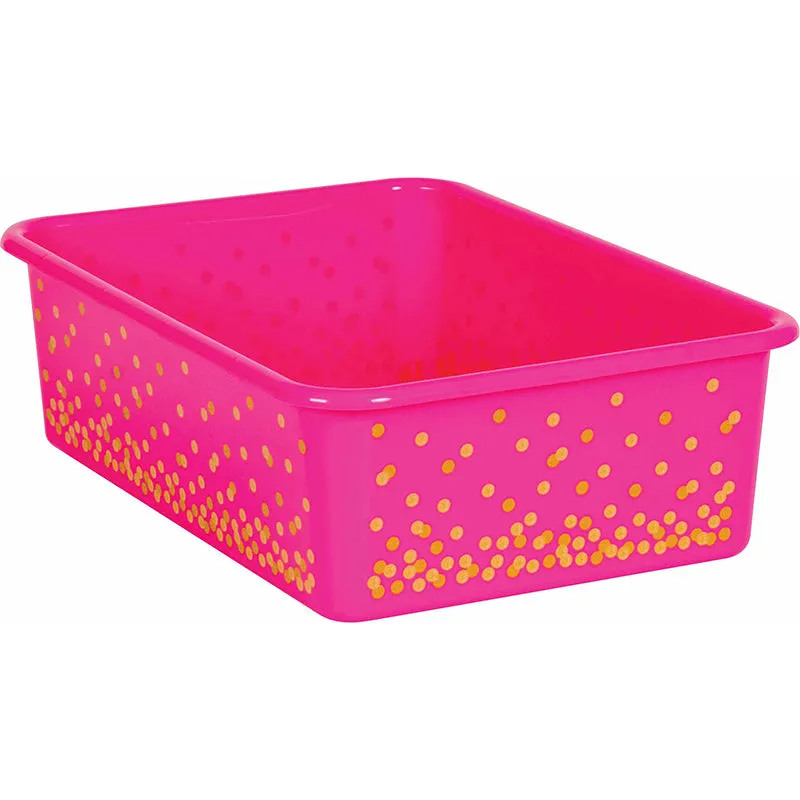 #57656 PINK CONFETTI LARGE PLASTIC BIN