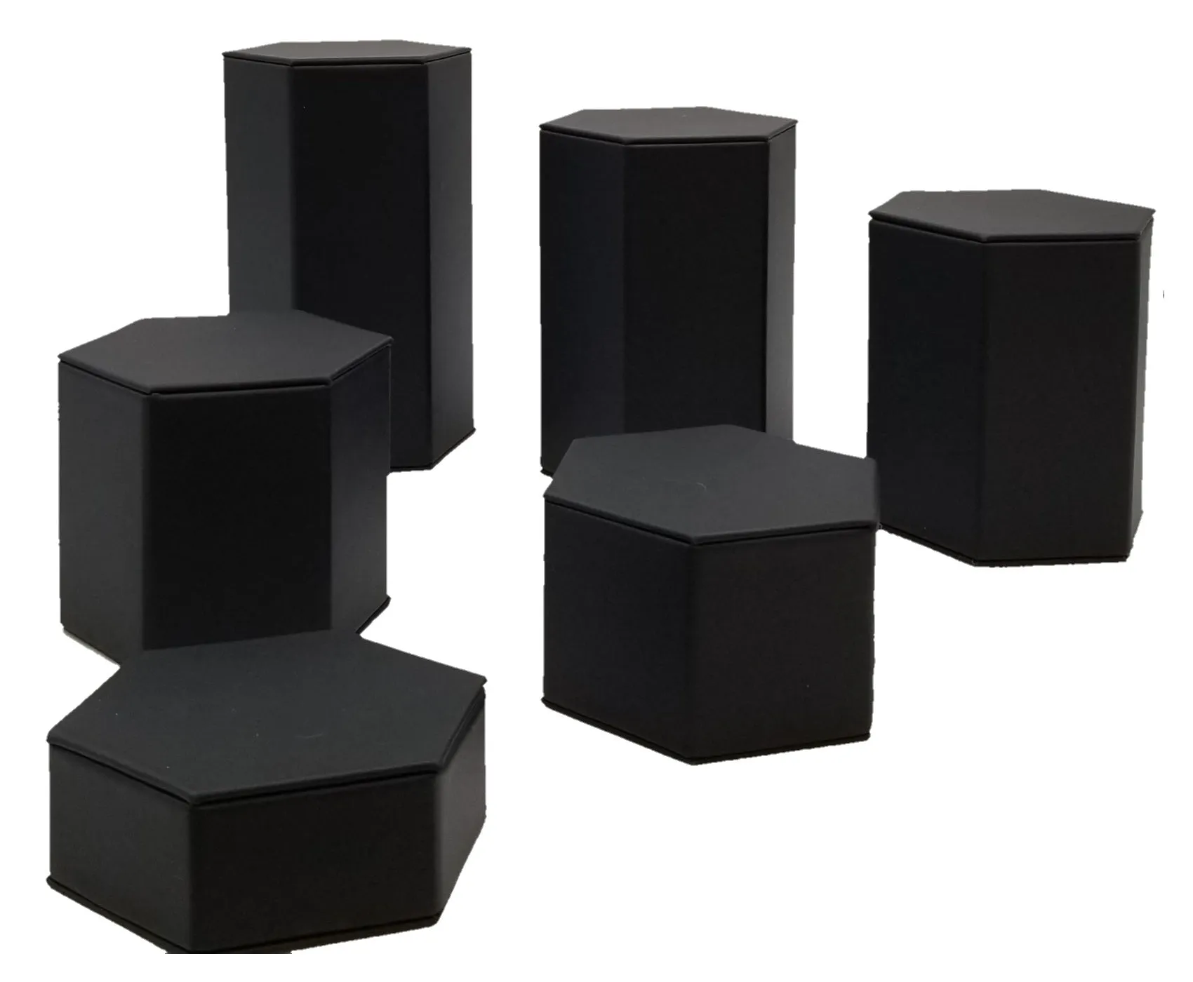 6 Piece Hexagon Riser Display Set