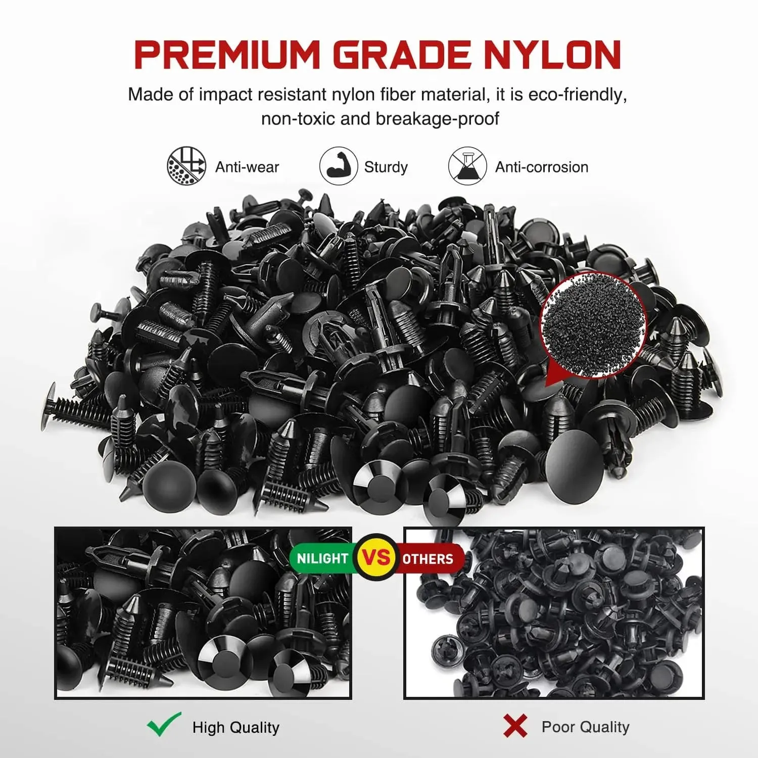 700 Pcs Bumper Retainer Clips Car Push Retainer Kit
