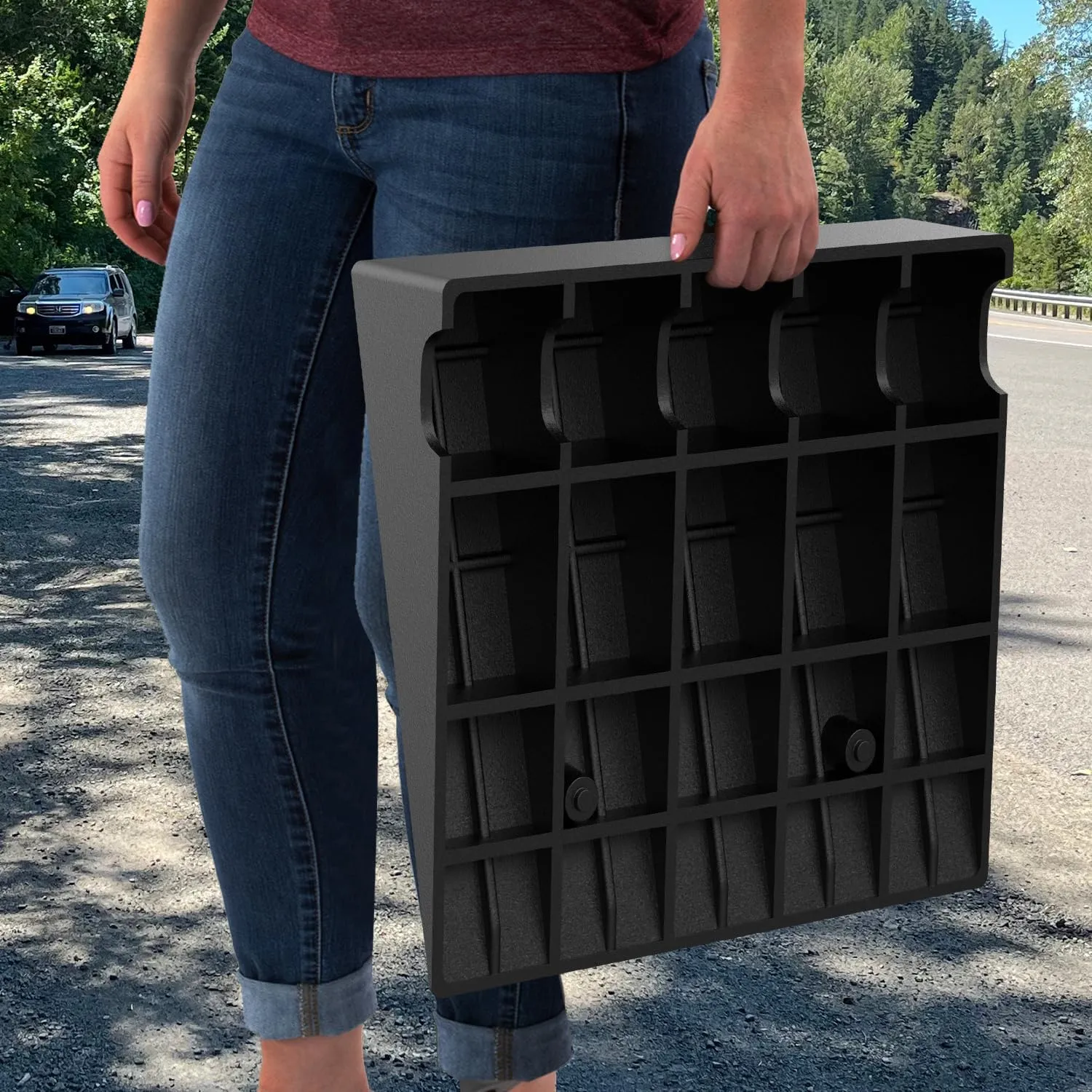 7.9 Inch 7000lbs Load Capacity Rise Height Heavy Duty Rubber Curb Ramp (Pair)