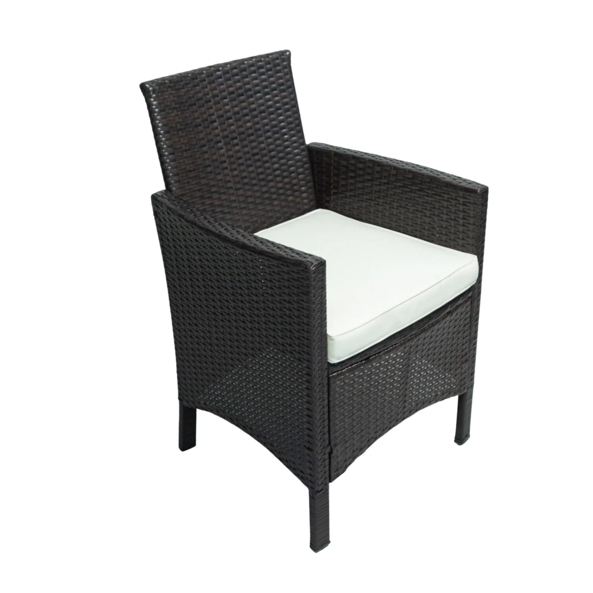 9-Piece Beige and Brown PE Rattan Dining Set