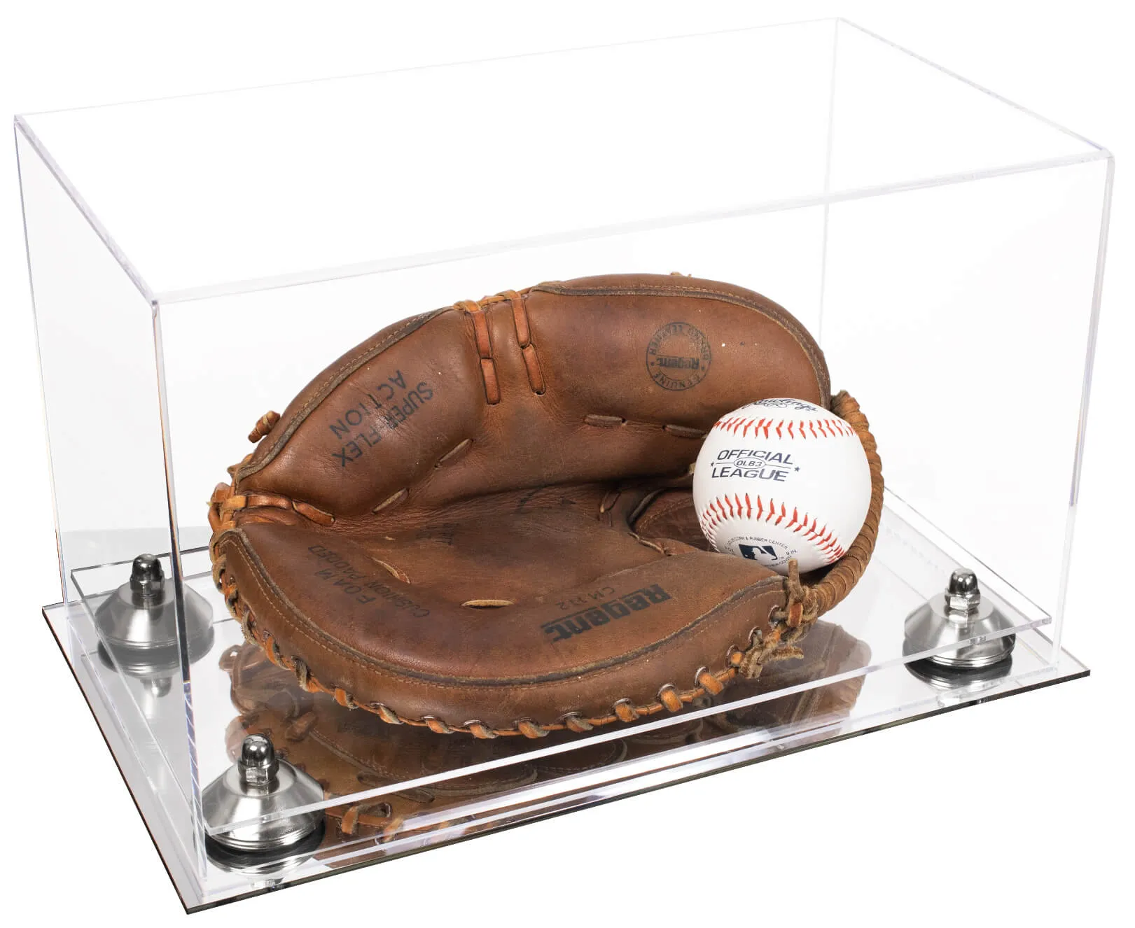 Acrylic Baseball Catchers Glove Display Case - Clear (V16/A011)