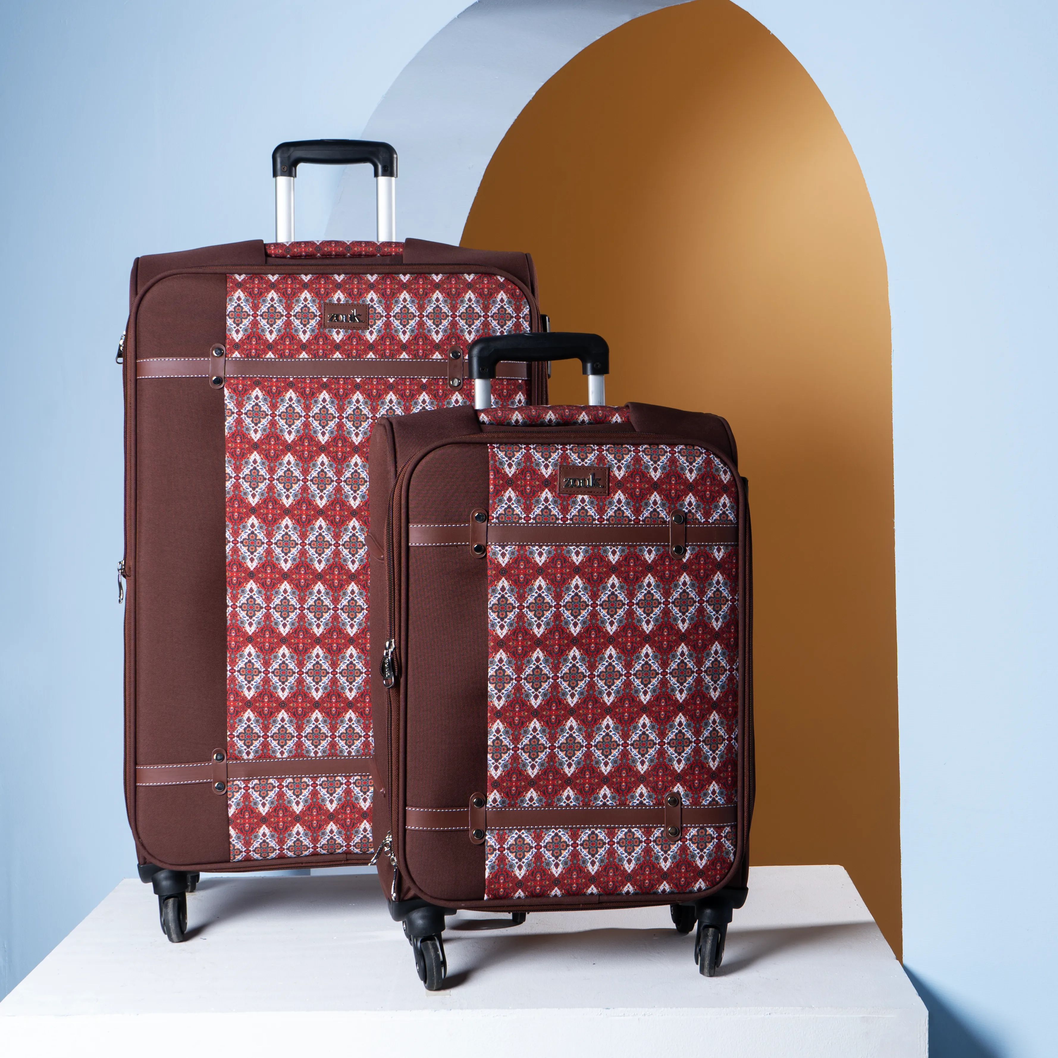 Agra Durrie Saira Trolley Bag Combo (Cabin & Large)