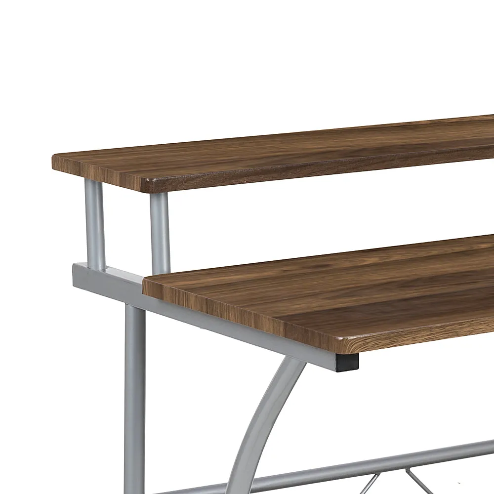 Alamont Home - Clifton Rectangle Contemporary Laminate  Home Office Desk - Rustic Walnut