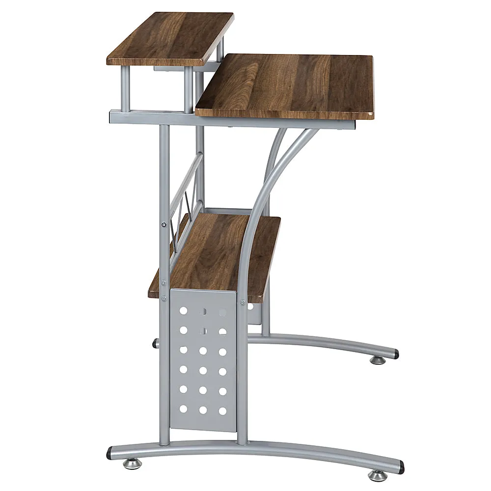Alamont Home - Clifton Rectangle Contemporary Laminate  Home Office Desk - Rustic Walnut