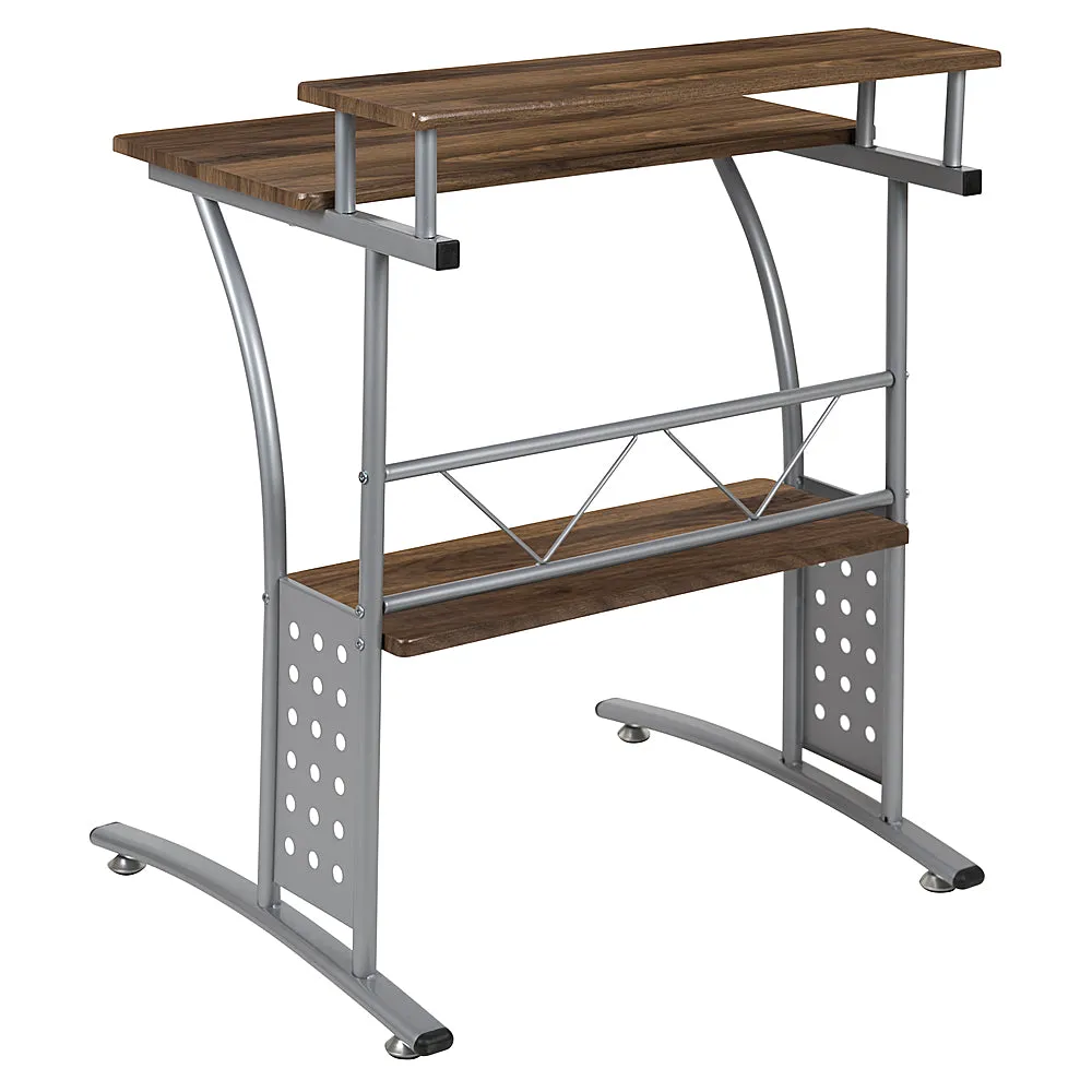Alamont Home - Clifton Rectangle Contemporary Laminate  Home Office Desk - Rustic Walnut