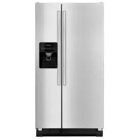 Amana® Side-by-Side Refrigerator with Deli Drawer - Black-on-Stainless
