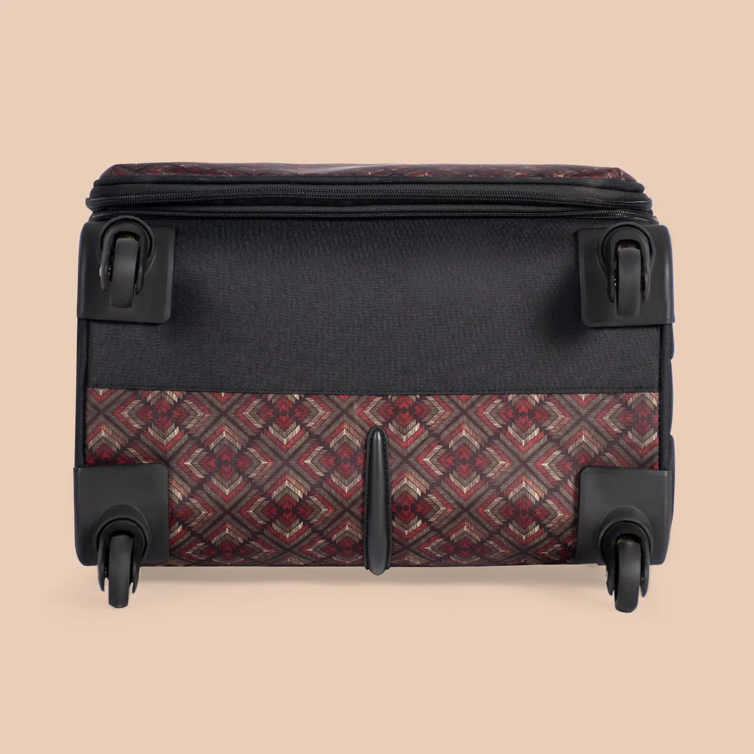 Amritsar Phulkari Avasa Trolley Bag (Black)