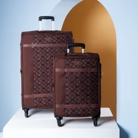 Amritsar Phulkari Saira Trolley Bag Combo (Cabin & Large)