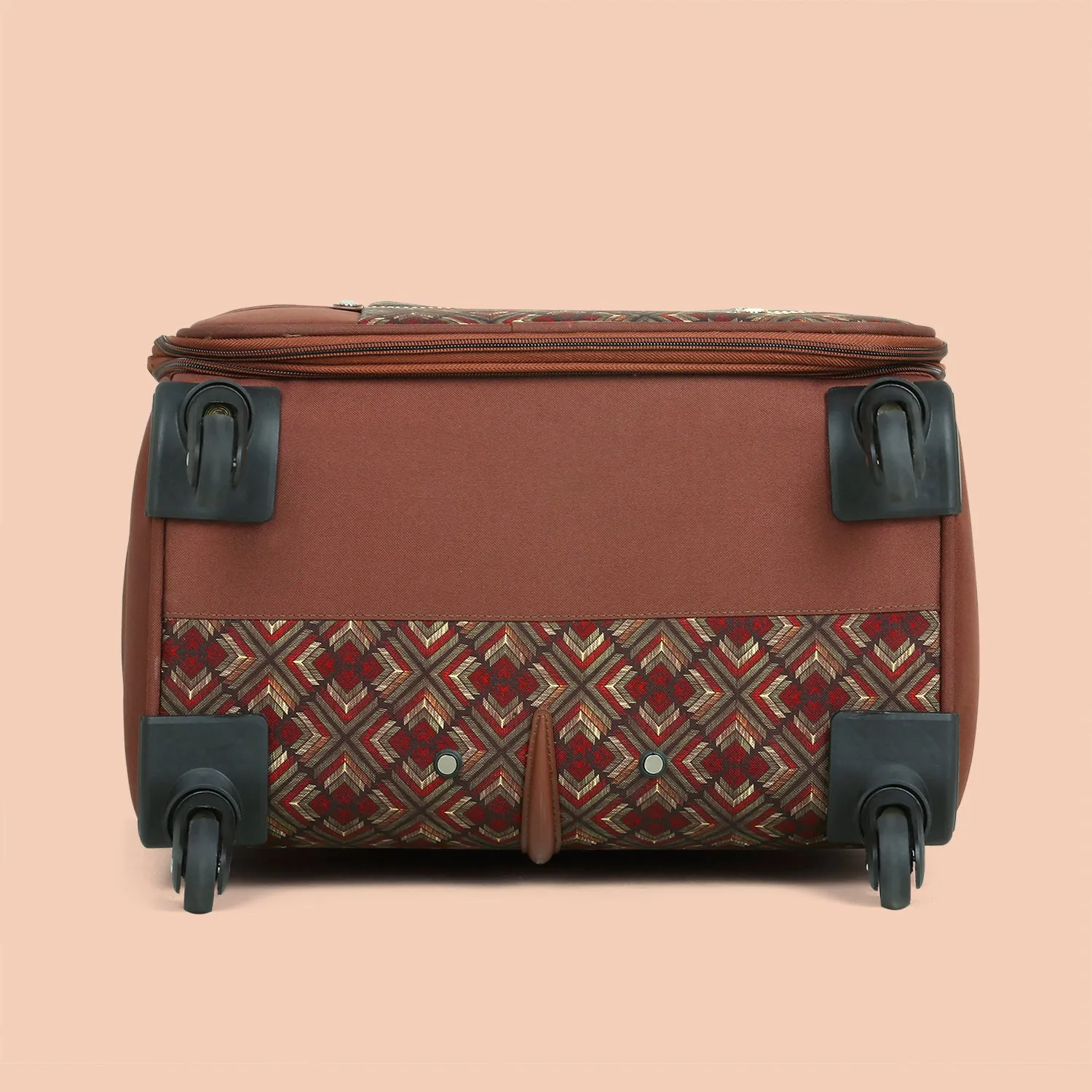 Amritsar Phulkari Saira Trolley Bag Combo (Medium & Large)
