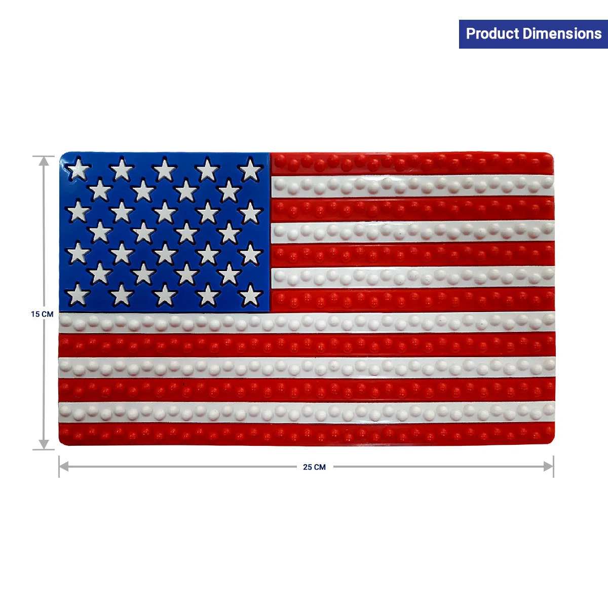 Anti Slip Mat for Car Dasboard, Anti Skid & Non Slip Pad, Multipurpose Mats Use for All Cars, Office, Home, Kitchen, Desk & Table, US Flag Design, 1 Piece (Big Size 25 x 15 cm)