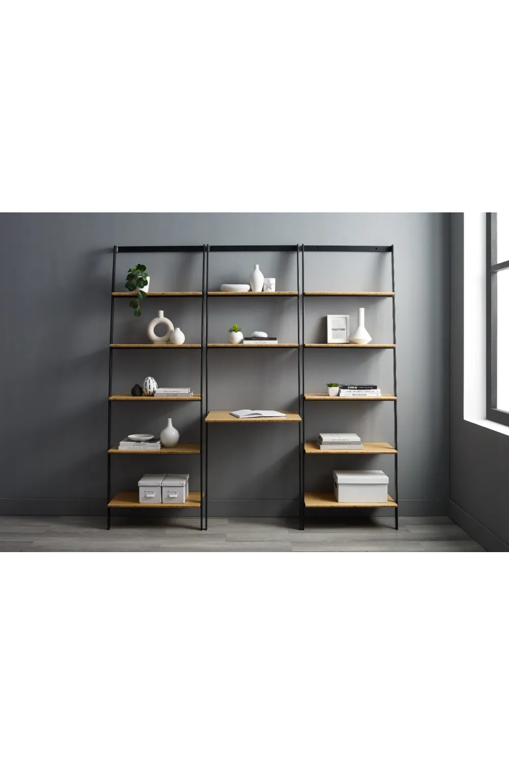 Bamboo Industrial Leaning Desk | Greenington Santa Cruz
