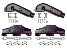 BARR Indmar Manifold Exhaust Kit for GM 305 5.0L 350 5.7L V8 3 Inch Outlet