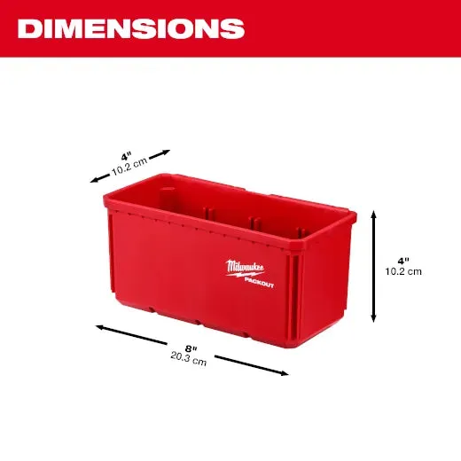 Bin - Milwaukee 2 Pack Large Bin Set for PACKOUT™, 48-22-8063