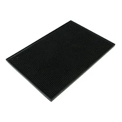 Black Plastic Drink Bar Glass Drain Countertop Service Counter Top Rinse Mat