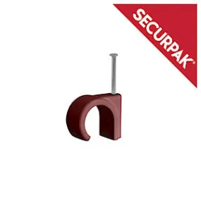 Cable Clips Round Brown 7.0mm(20)