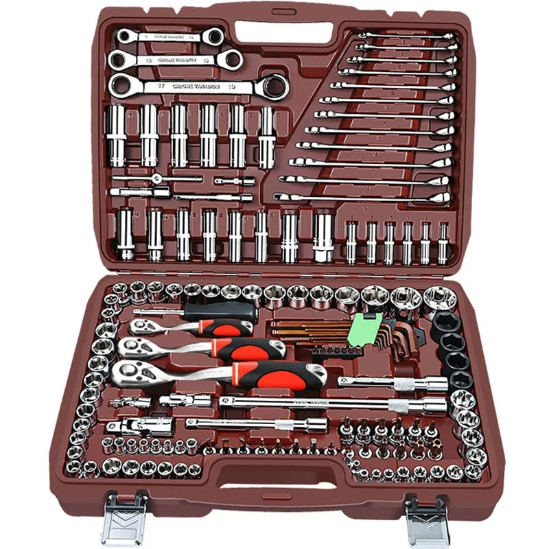 Car Repair Tool Ratchet Torque Wrench Spanner Screwdriver Socket Set Combo Tools Kit Bicycle Auto Repairing Tool Mechanic Tool A