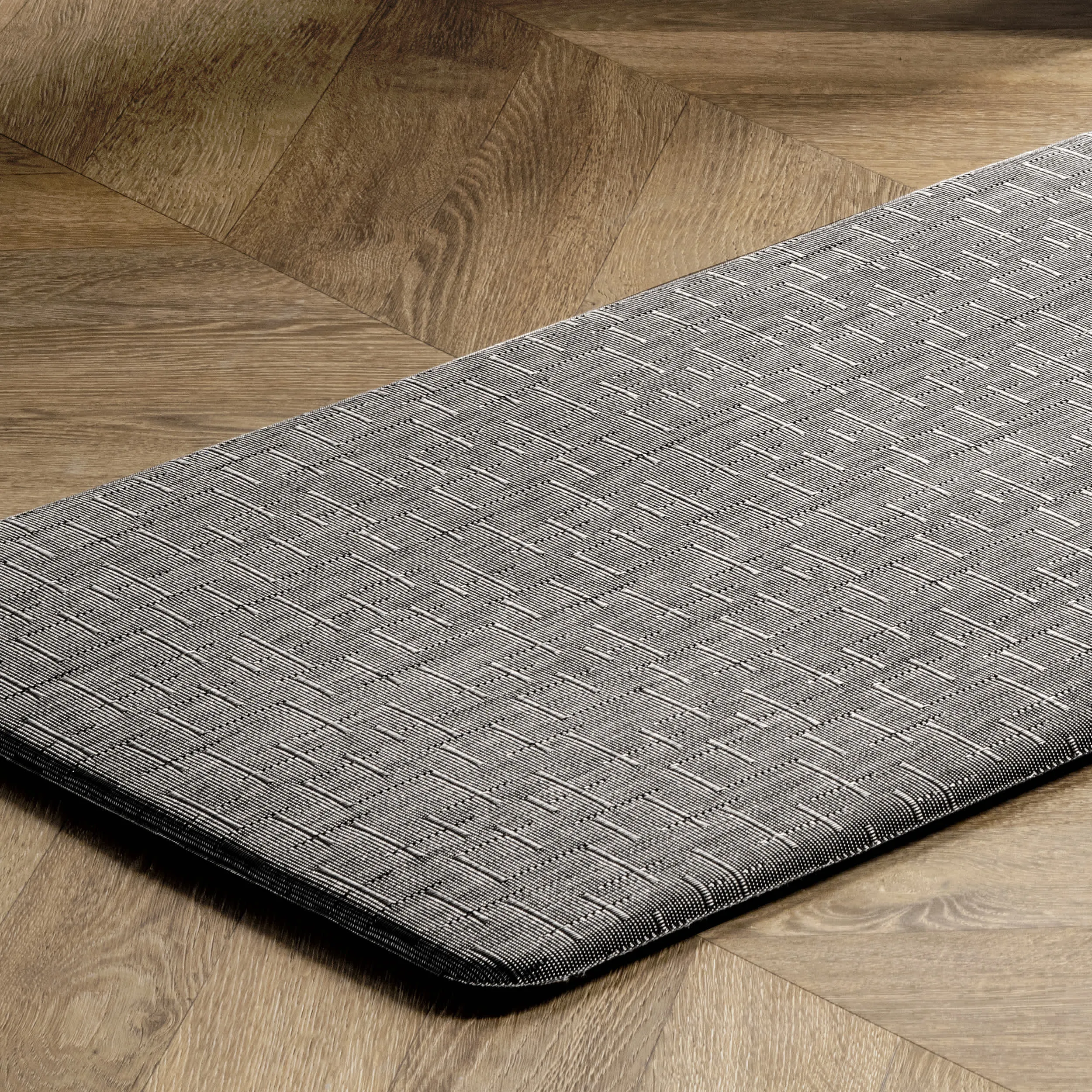 Casual Crosshatched Anti Fatigue Kitchen Or Laundry Room Comfort Mat