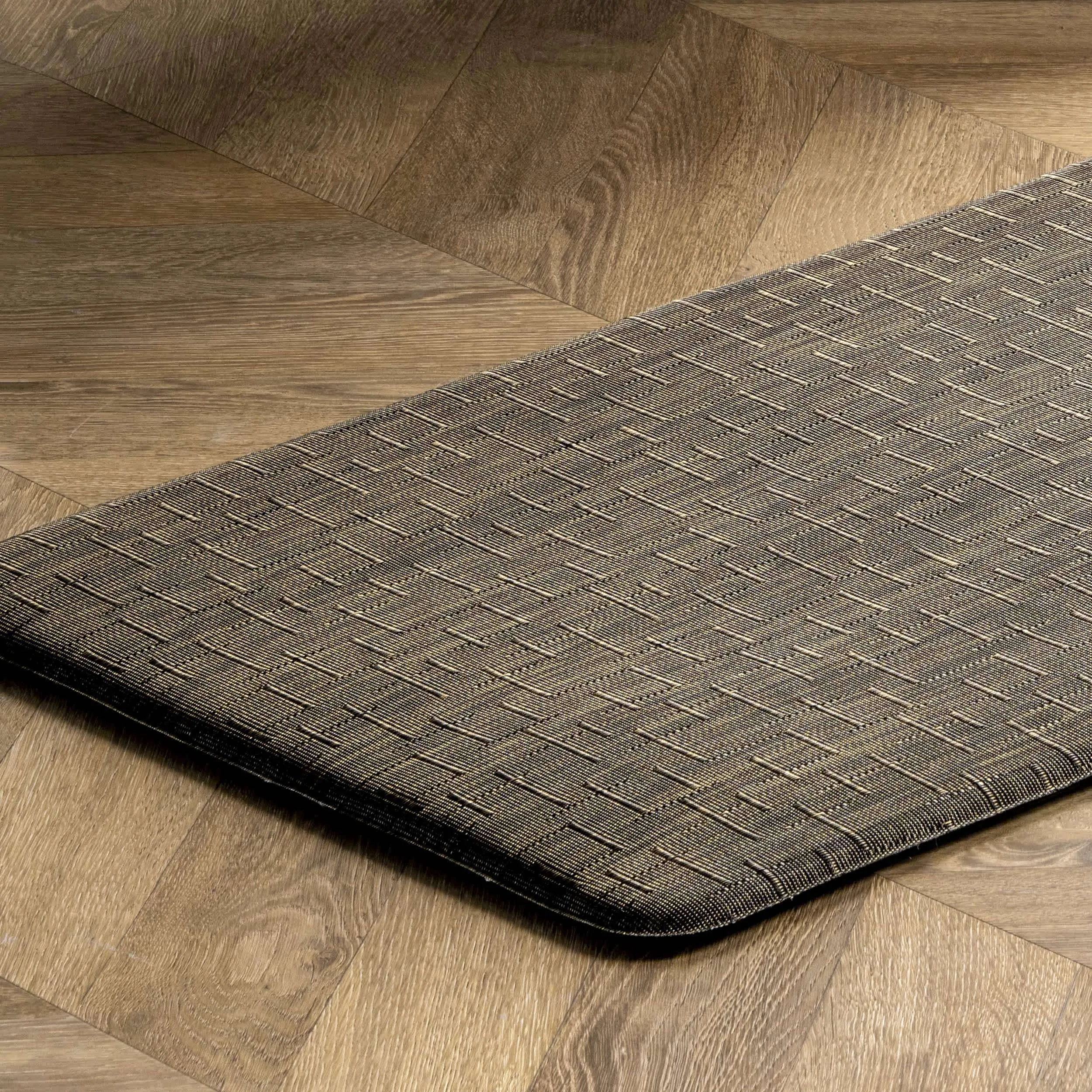 Casual Crosshatched Anti Fatigue Kitchen Or Laundry Room Comfort Mat